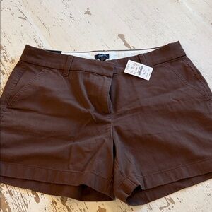J. Crew Brown Cotton Blend Bermuda Shorts
